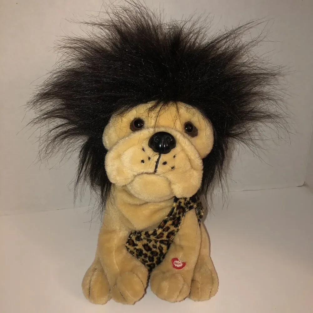 CAVEMAN DOG Kitty Kat Lion The Adam's Family Theme Animated Singing Plush 2009